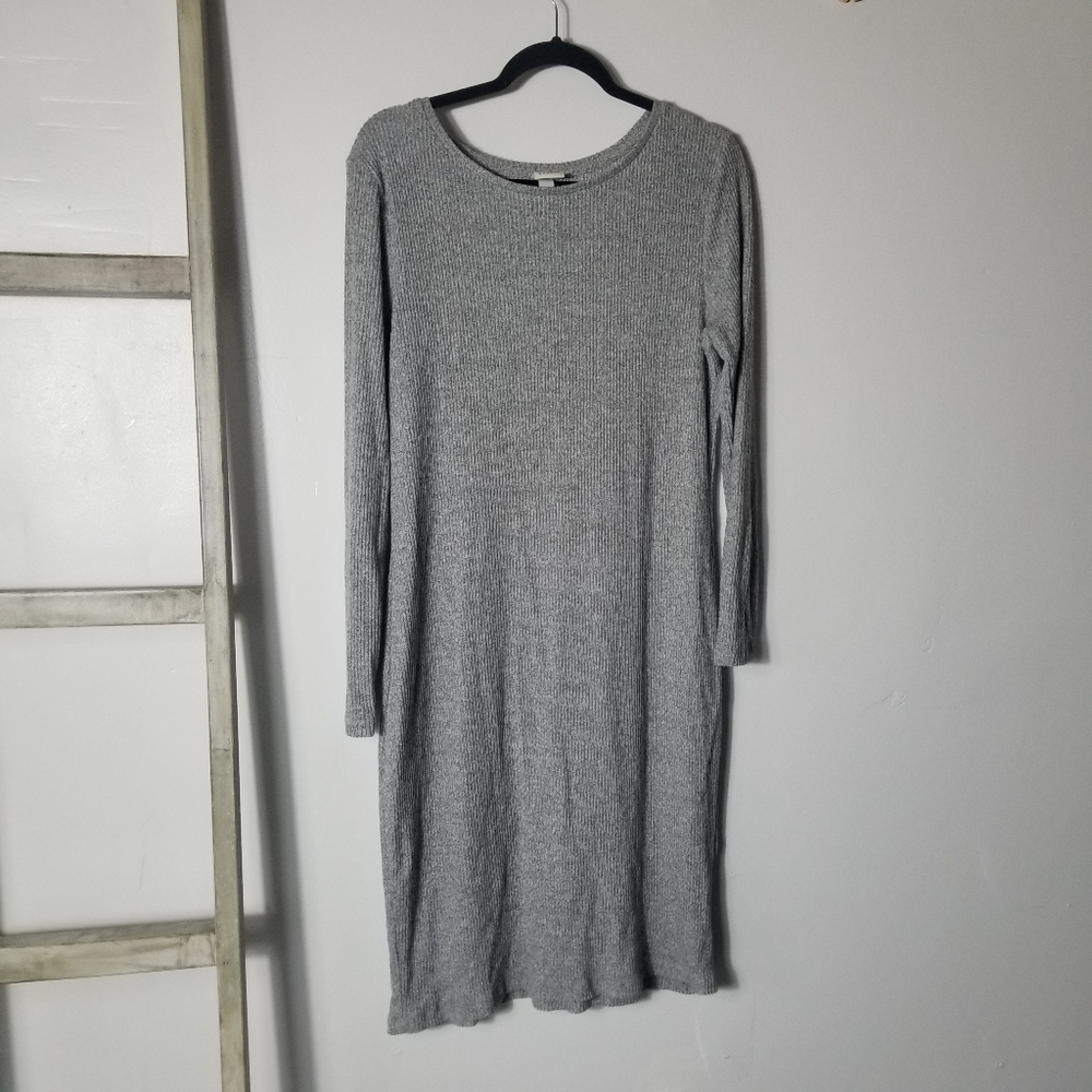 A NEW DAY GRAY LONG SLEEVE DRESS SIZE LARGE